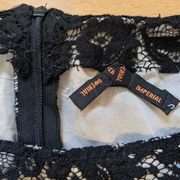 Black Lace Mini Dress S Imperial - Picture 6 of 7